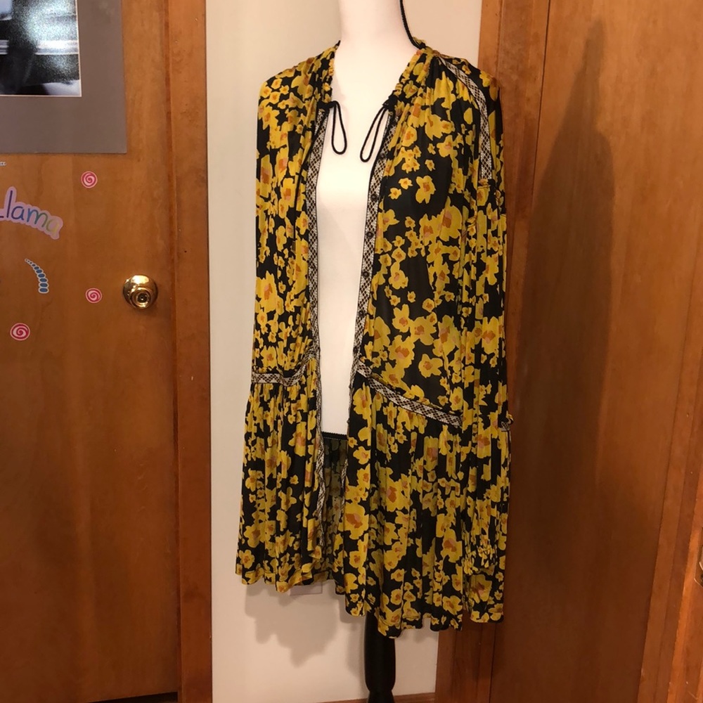 Free people flower button down kamono/dress